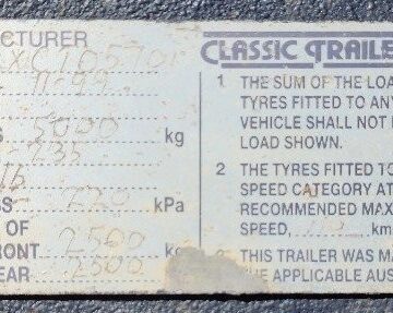 Used 1999 Classic Trailers 6000kg (ATM) - For Sale